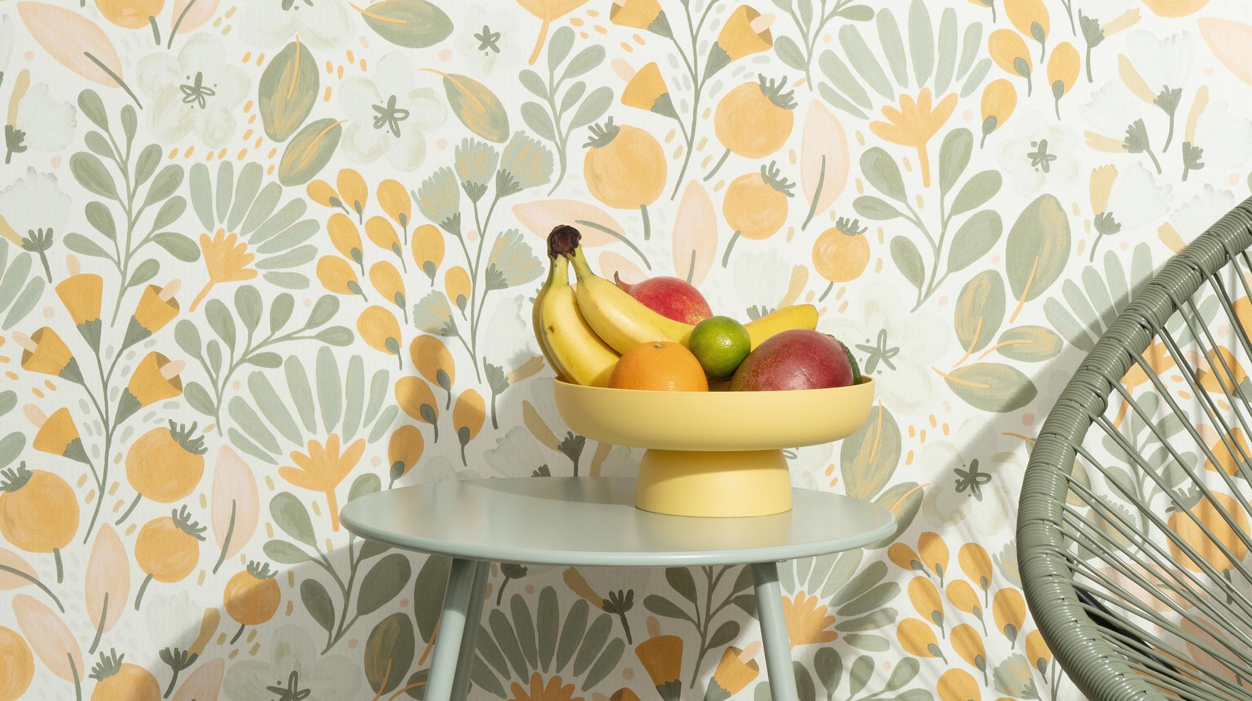 Room decorated in La Terrasse 03 wallpaper