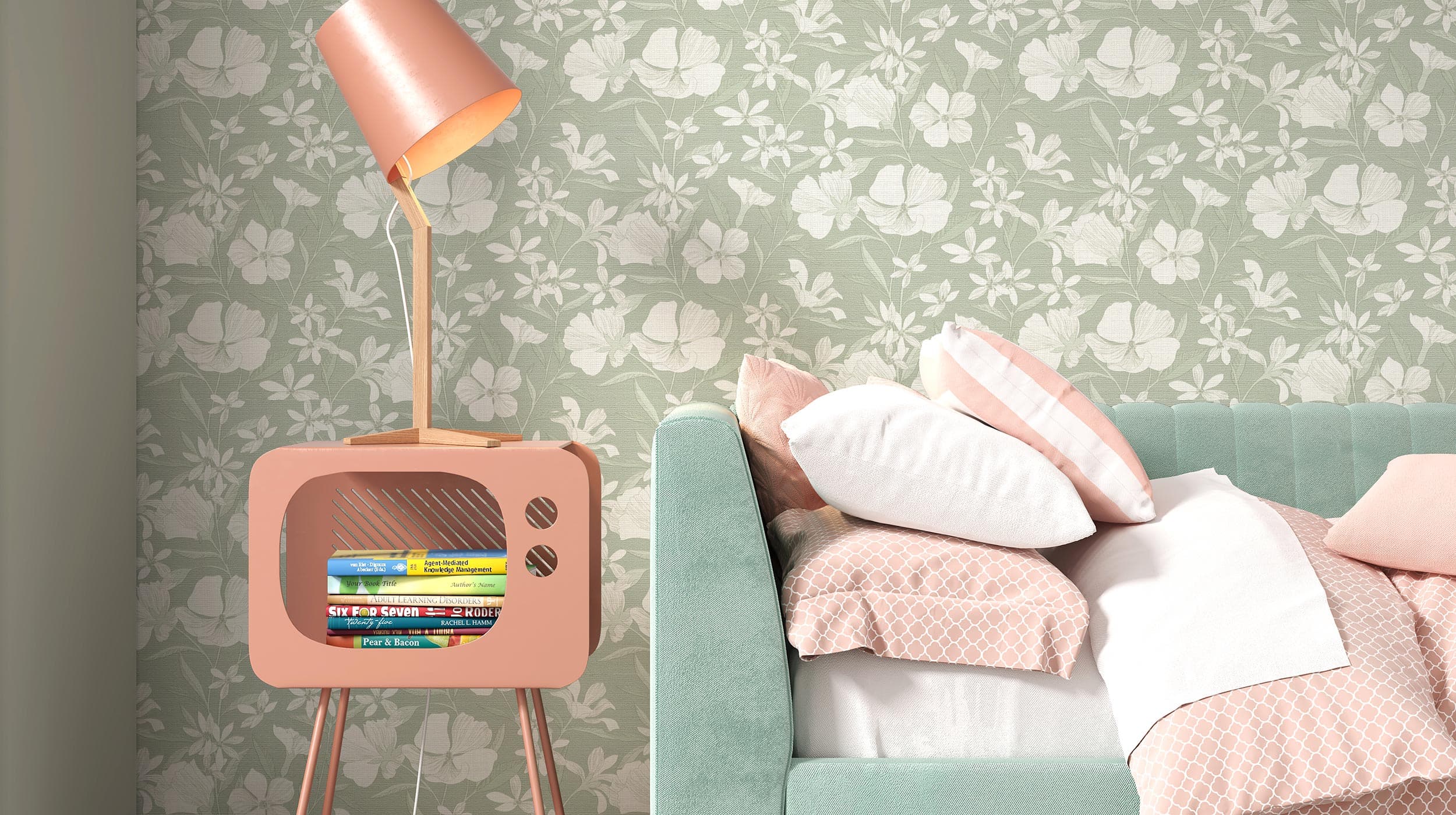 Room decorated in La Terrasse 04 wallpaper