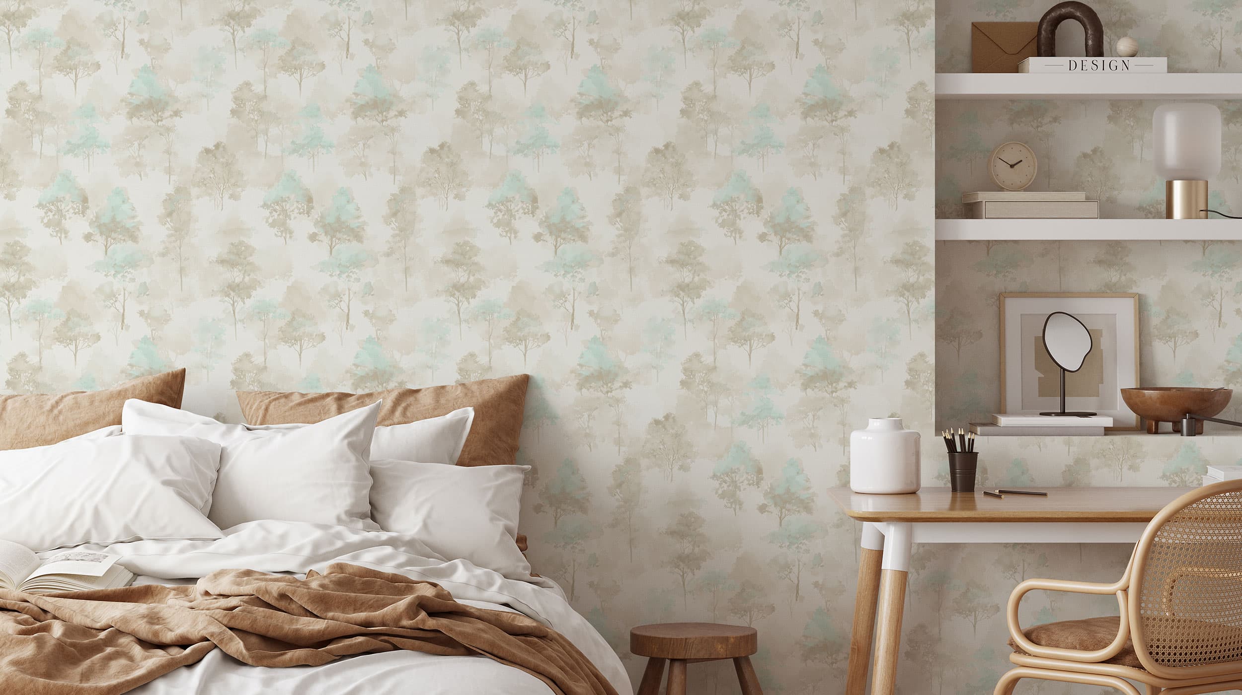 Room decorated in Forest Dreams 05 wallpaper